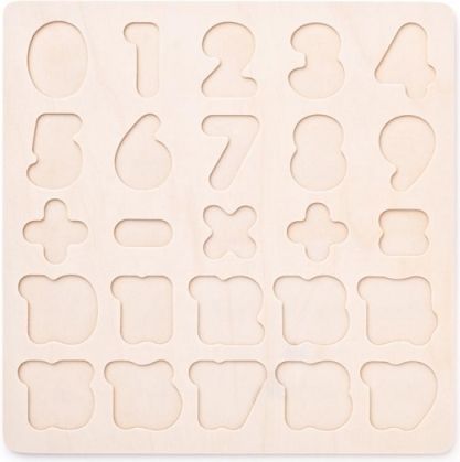 Puzzle - číslice masivní na desce - obrázek 2