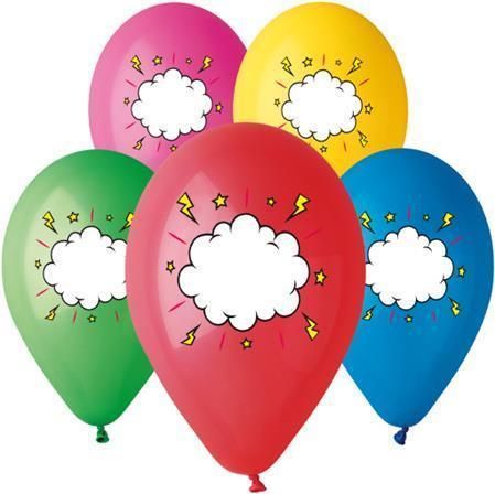 Balónek, mráčky, popisovatelné, 30 cm, bal. 10 ks - obrázek 1