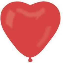 Balónek, červená, tvar srdce, 25 cm, bal. 10 ks - obrázek 1
