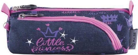 Penál "Little Princess", purpurová-růžová, se zipem, PULSE - obrázek 1