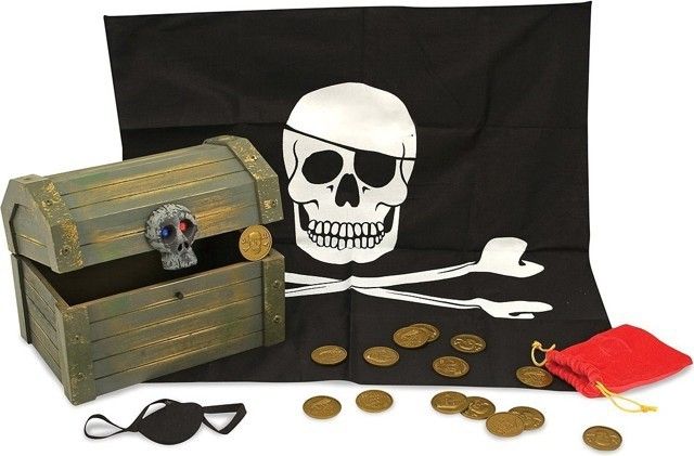 Pirát - Dřevěná pirátská truhla (M&D) - obrázek 1