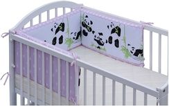 Mantinel do postýlky - PANDA růžový - Scarlett - obrázek 1