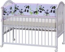 Mantinel do postýlky - PANDA růžový - Scarlett - obrázek 2