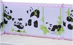 Mantinel do postýlky - PANDA růžový - Scarlett - obrázek 3