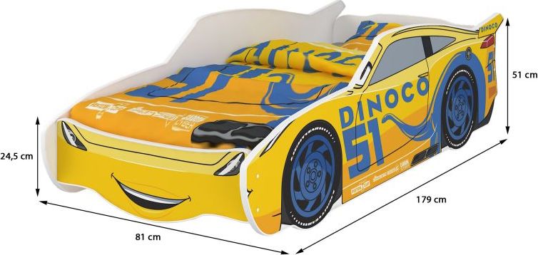 Nellys Dětská postel Super Car DINO 160 x 80 cm - 160x80 - obrázek 4