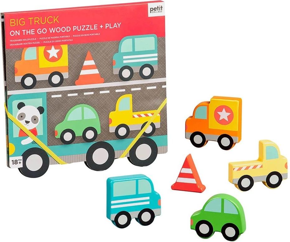 Petitcollage Robustní dřevěné puzzle Big Truck - obrázek 3