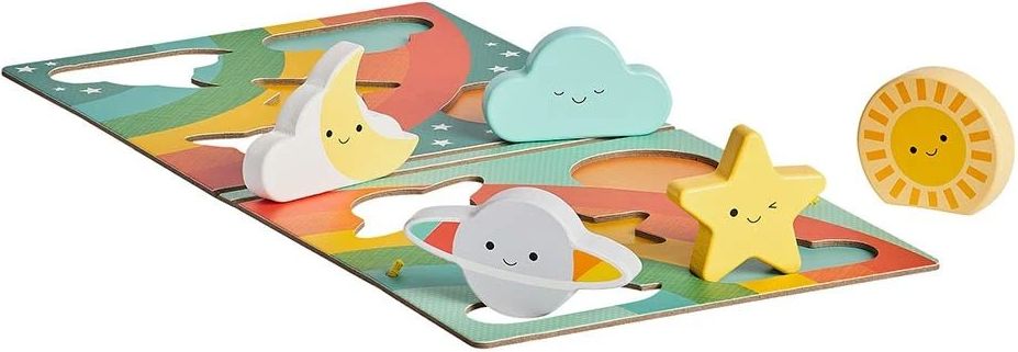 Petitcollage Robustní dřevěné puzzle Rainbow - obrázek 2