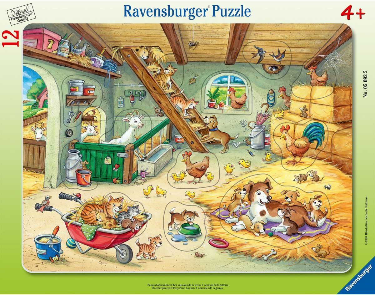 Ravensburger puzzle Psi a kočky 12 dílků - obrázek 1