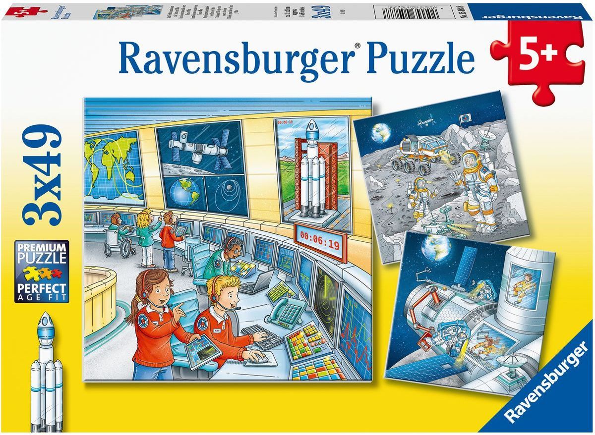Ravensburger puzzle Astronauti 3x49 dílků - obrázek 1