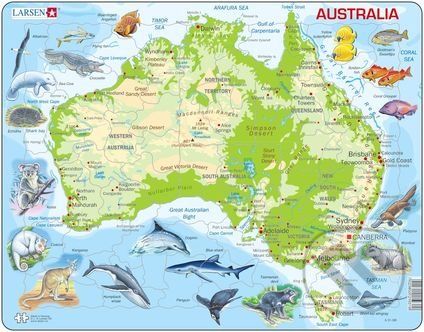 Puzzle Mapa Austrálie - Timy Partners - obrázek 1