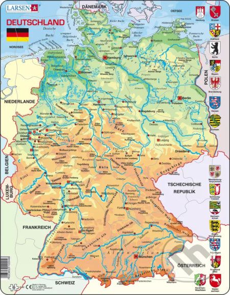 Nemecko - mapa - Larsen - obrázek 1