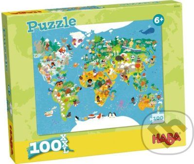 Puzzle Mapa sveta - Haba - obrázek 1