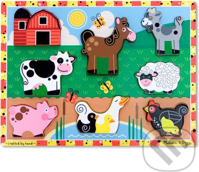 Zvieratká z hospodárskeho dvora - drevené kusové puzzle - Melissa and Doug - obrázek 1