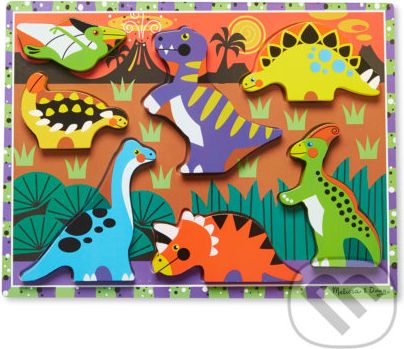 Dinosaurus - drevené kusové puzzle - Melissa and Doug - obrázek 1