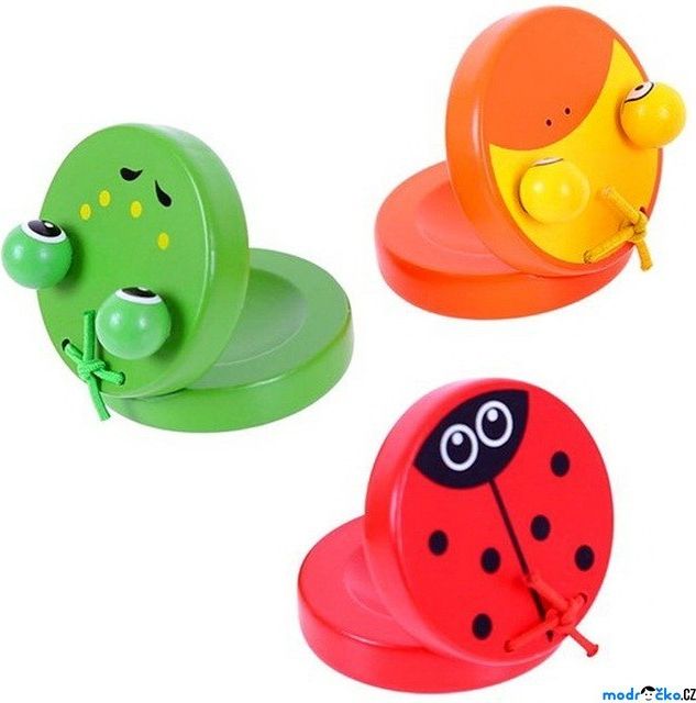 Bigjigs Toys Dřevěné kaskaněty zvířátka 1ks beruška - obrázek 1