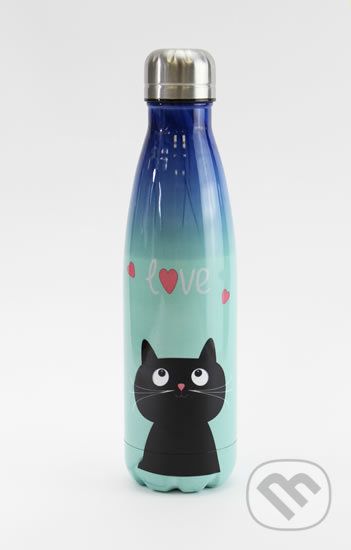 Nerezová lahev - Kočka - Happy Spirit - obrázek 1