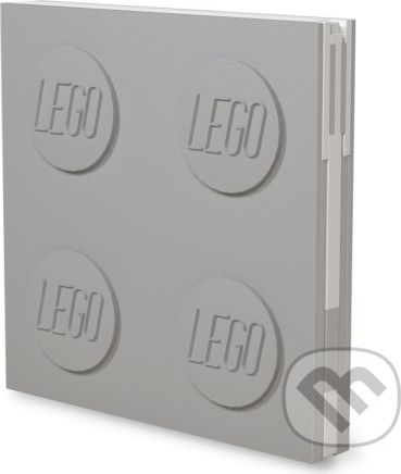 LEGO Zápisník s gelovým perem jako klipem - šedý - LEGO - obrázek 1