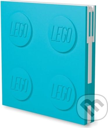 LEGO Zápisník s gelovým perem jako klipem - azurový - LEGO - obrázek 1