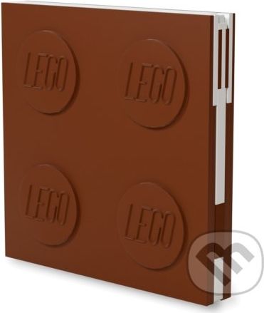 LEGO Zápisník s gelovým perem jako klipem - hnědý - LEGO - obrázek 1