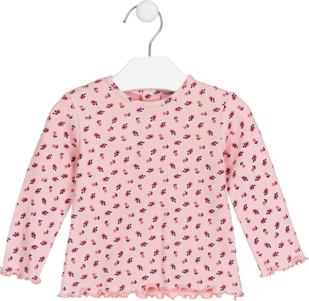 Losan dívčí tričko s dlouhými rukávy 68 růžová - obrázek 1