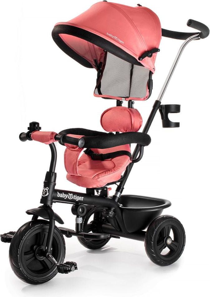 KinderKraft Baby Tiger tříkolka FLY růžová - obrázek 1