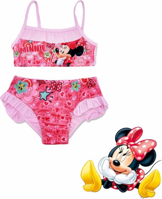 SETINO Dívčí dvoudílné plavky bikiny Minnie Mouse - růžová - 92–98 / 2–3 let - obrázek 1