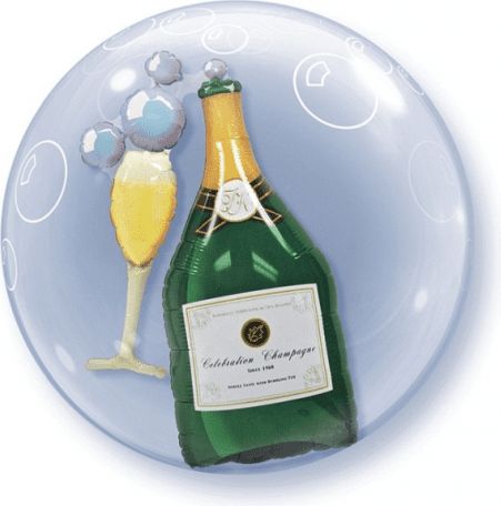 Qualatex Fóliový balón BUBBLES 21" - Šampaňské 61cm - obrázek 1