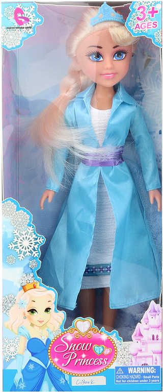 Panenka princezna sněhová blondýnka 32cm zimní království modré šaty - obrázek 1