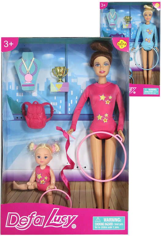 Panenka DeFa Lucy gymnastka set maminka + holčička s doplňky - obrázek 1