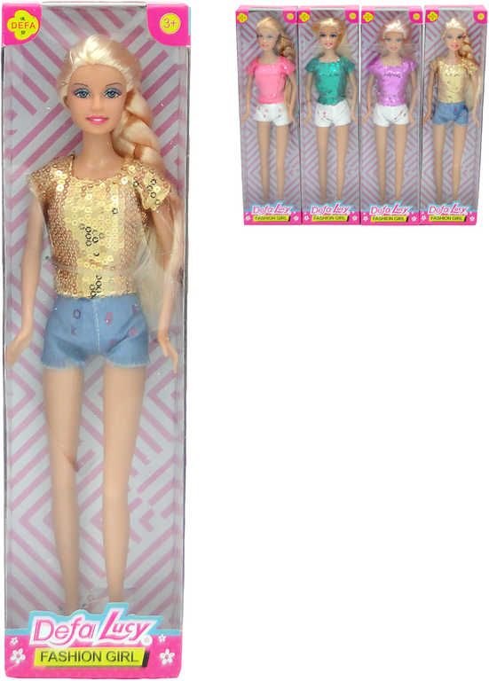 DeFa Lucy fashion letní panenka 29cm triko se třpytkami různé barvy - obrázek 1
