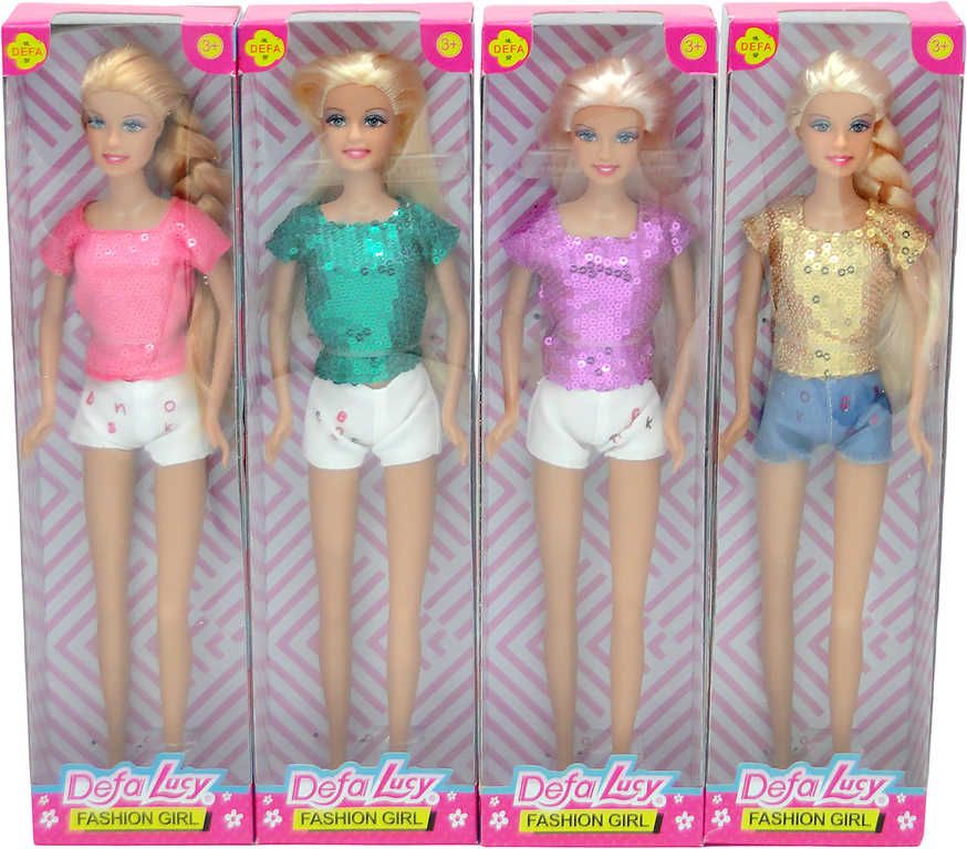 DeFa Lucy fashion letní panenka 29cm triko se třpytkami různé barvy - obrázek 2