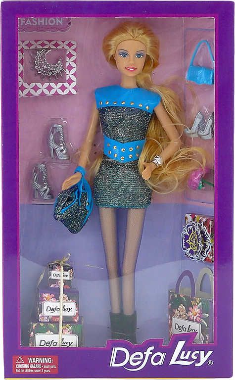DeFa Lucy nákupy modní panenka 29cm trendy set s doplňky 2 barvy v krabici - obrázek 2