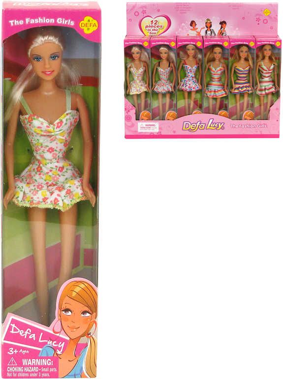 DeFa Lucy modní panenka 29cm trendy letní krátké šaty různé druhy - obrázek 1