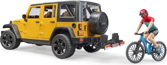 Bruder 2543 Jeep Wrangler Rubicon s cyklistou a kolem - obrázek 2