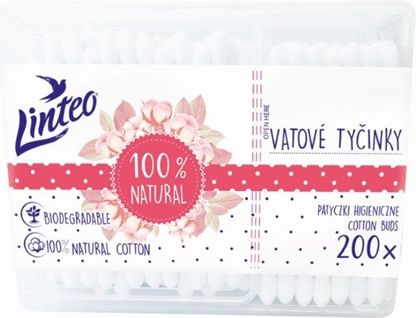 Linteo | Nezařazeno | Papírové vatové tyčinky 100% natural Linteo 200 ks v boxu | Dle obrázku |