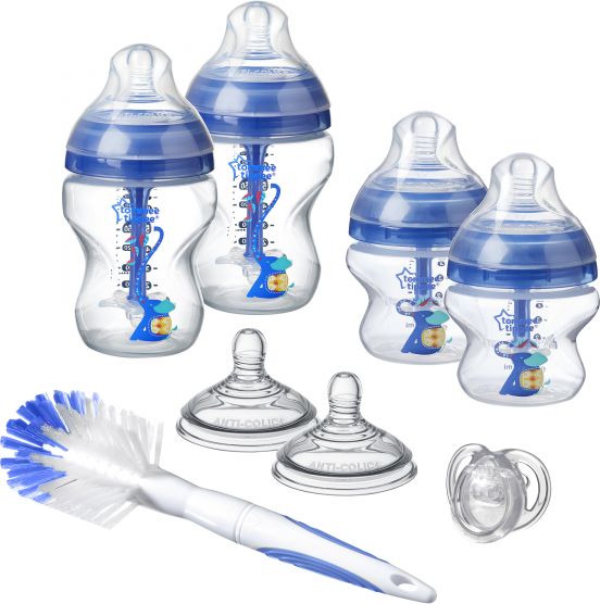Tommee Tippee Sada kojeneckých lahviček C2N ANTI-COLIC s kartáčem Blue - obrázek 1