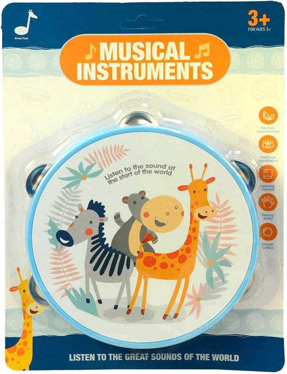 Lamps Tamburina plastová dětská 19cm modrá *HUDEBNÍ NÁSTROJE* - obrázek 3