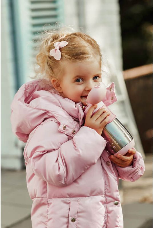 Dětská termoláhev se silikonovou slámkou Canpol babies 74/054 300 ml růžová - obrázek 2