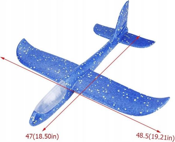 LED Svítící házecí letadlo – modré - obrázek 4