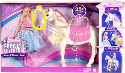 Barbie PRINCESS ADVENTURE PRINCEZNA A KŮŇ SE SVĚTLY A ZVUKY - obrázek 1