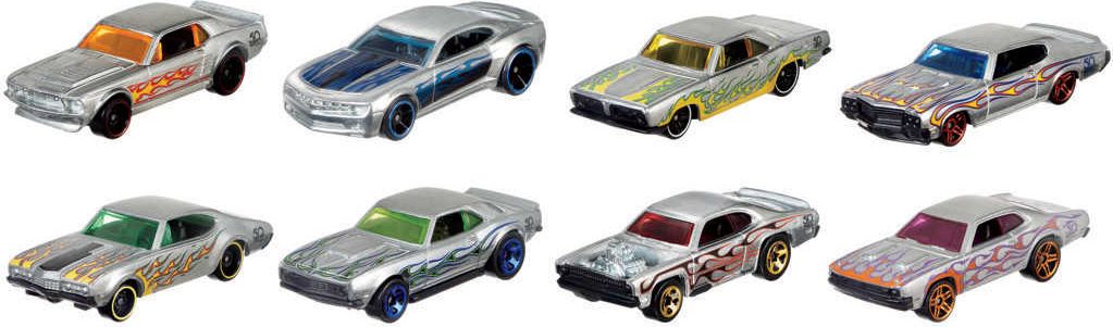MATTEL HOT WHEELS Auto angličák 50. výročí Zamac Flames různé druhy kov - obrázek 3