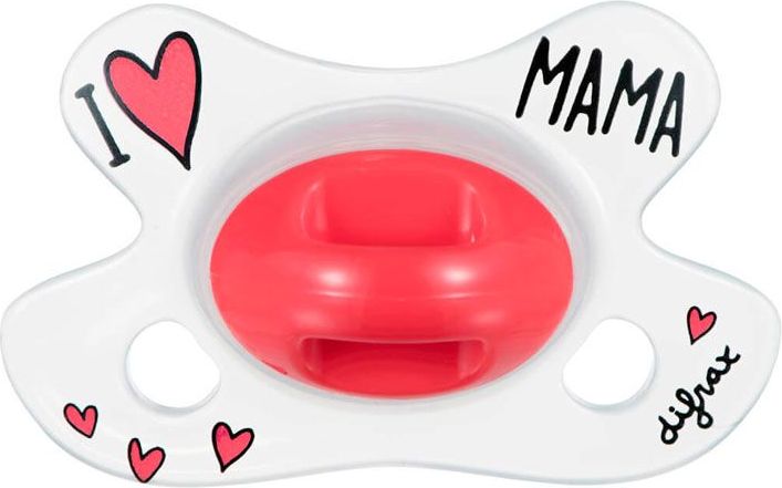 Silikonové šidítko Difrax Natural I Love Mama 18m+ - obrázek 1