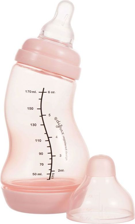 Kojenecká S-lahvička antikoliková 170 ml Difrax Růžová 2020 - obrázek 1