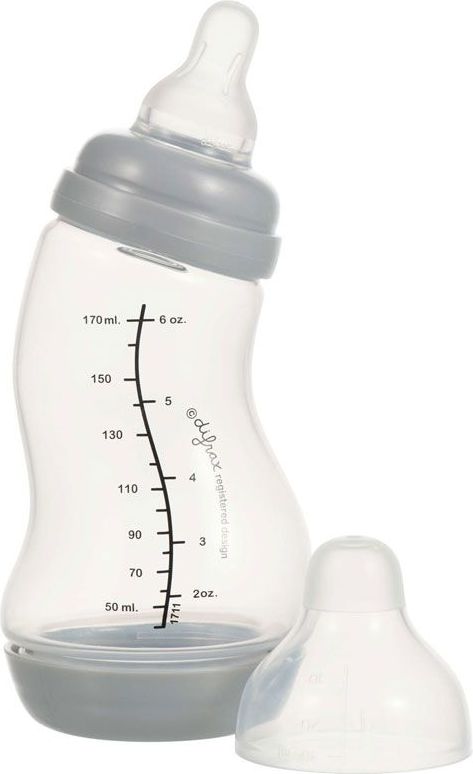 Kojenecká S-lahvička antikoliková 170 ml Difrax Stříbrná 2020 - obrázek 1