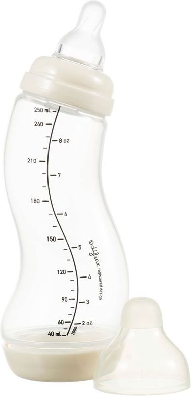 Kojenecká S-lahvička antikoliková 250 ml Difrax Krémová 2020 - obrázek 1