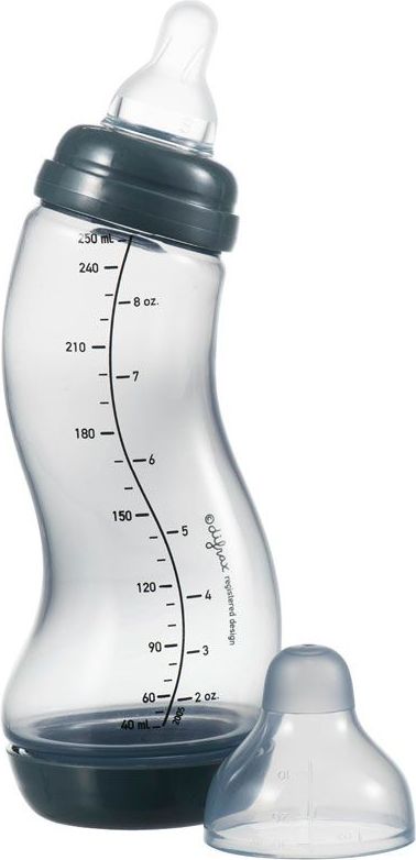Kojenecká S-lahvička antikoliková 250 ml Difrax Modrošedá 2020 - obrázek 1