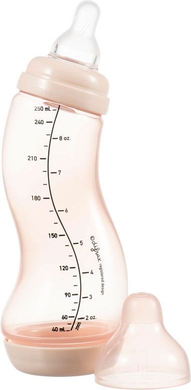 Kojenecká S-lahvička antikoliková 250 ml Difrax Růžová 2020 - obrázek 1