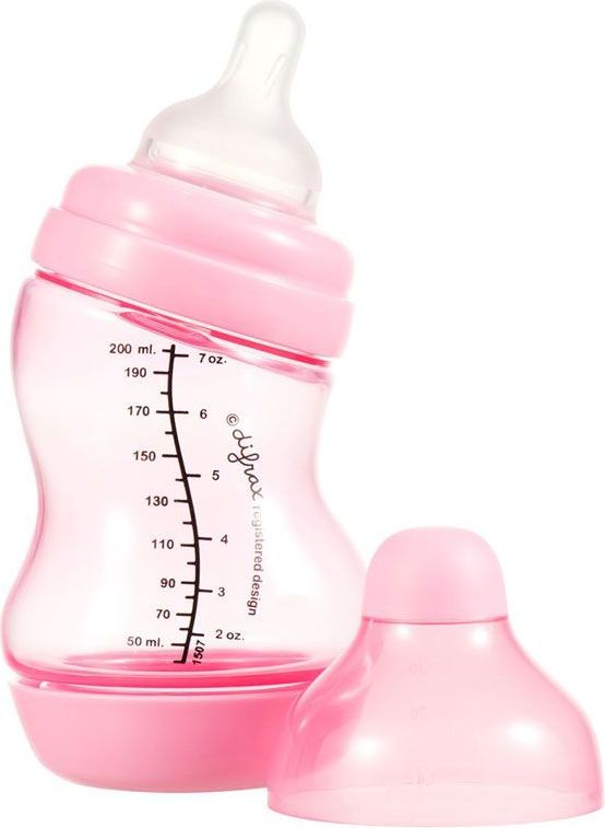 Kojenecká S-lahvička antikoliková široká 200 ml Difrax - obrázek 1