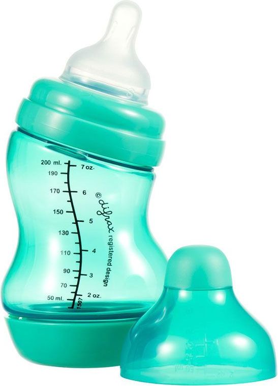 Kojenecká S-lahvička antikoliková široká 200 ml Difrax Zelená 2020 - obrázek 1