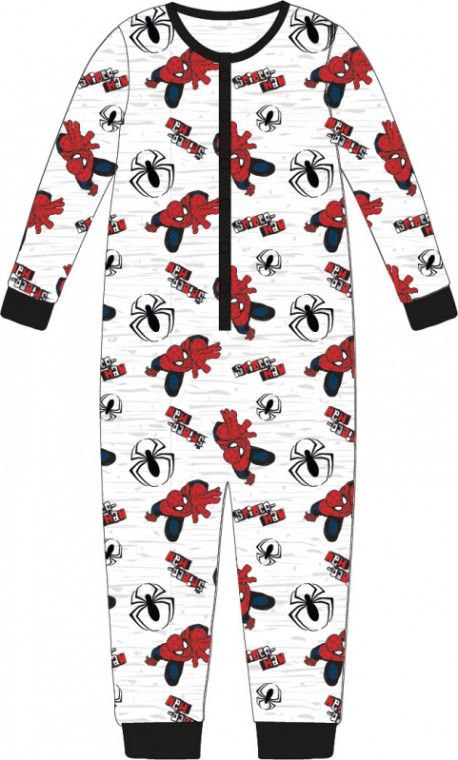 E plus M - Chlapecké / dětské pyžamo overal Spiderman MARVEL - šedý 98 - 104 - obrázek 1